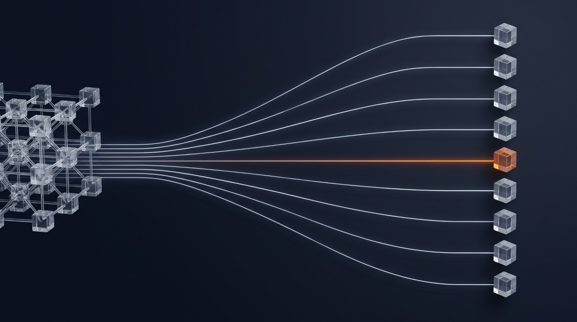 Lines tracing values back to the crystal lattice