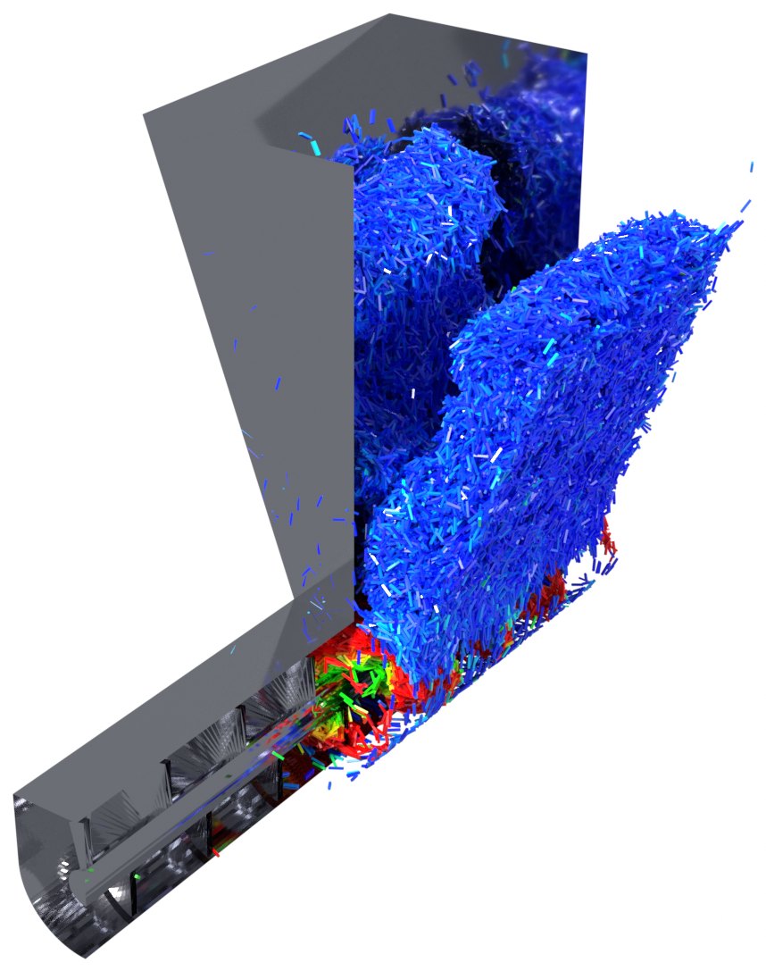 Cohesive needle shaped powder in a screw feeder hopper