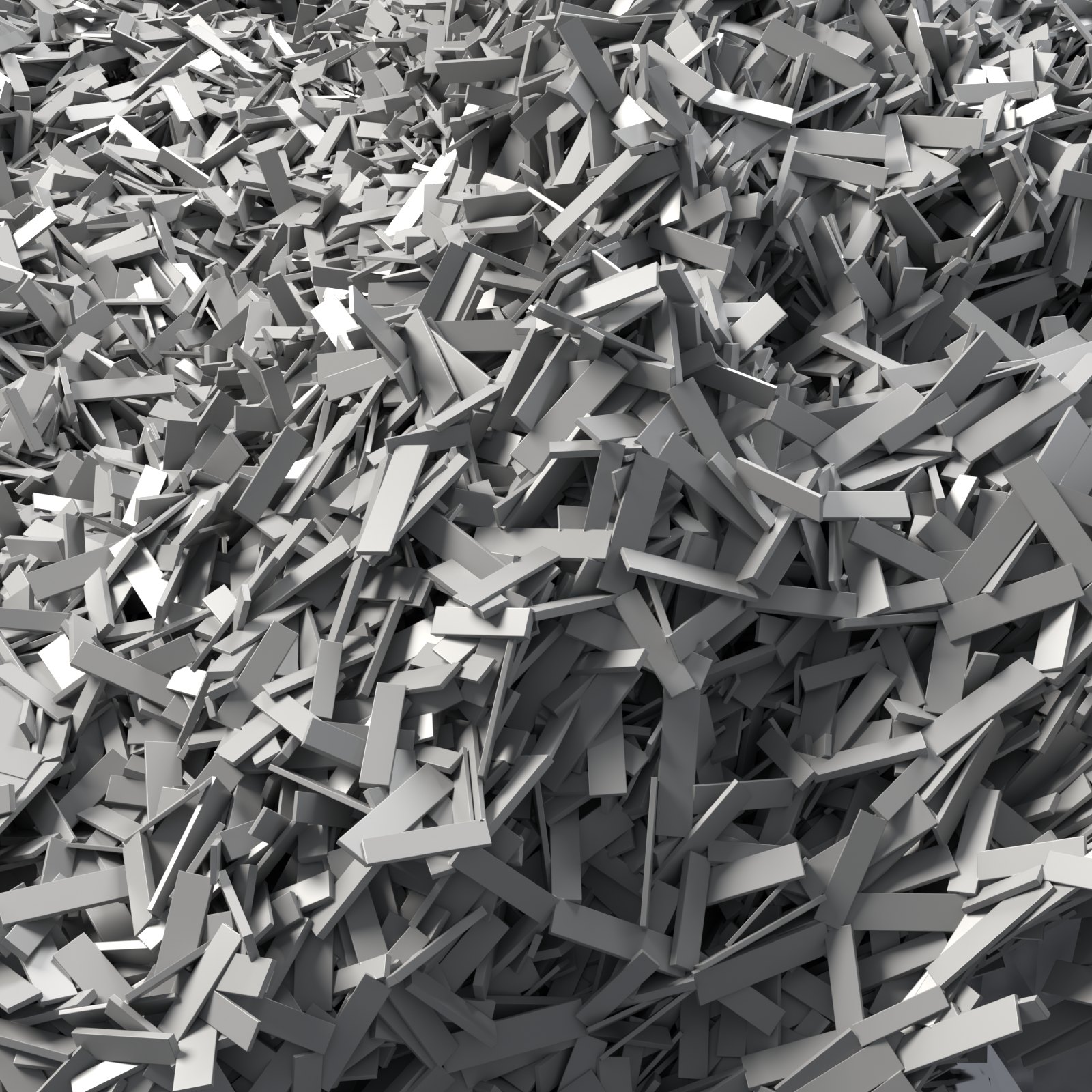 Lath shaped polyhedral particles in a twin screw feeder