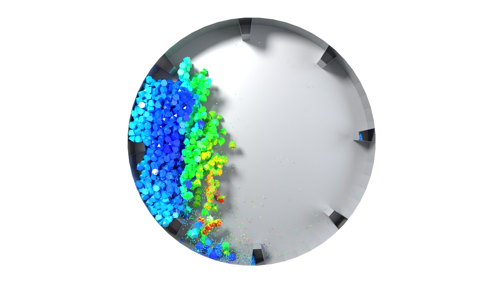 API dry coating on polyhedra