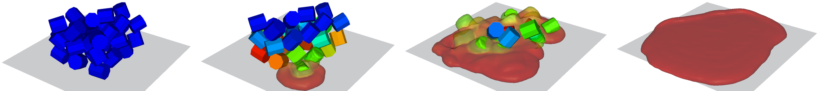 Thermal pellet bed melting