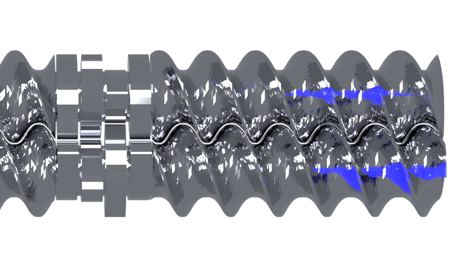 Twin-screw extruder with SPH melt