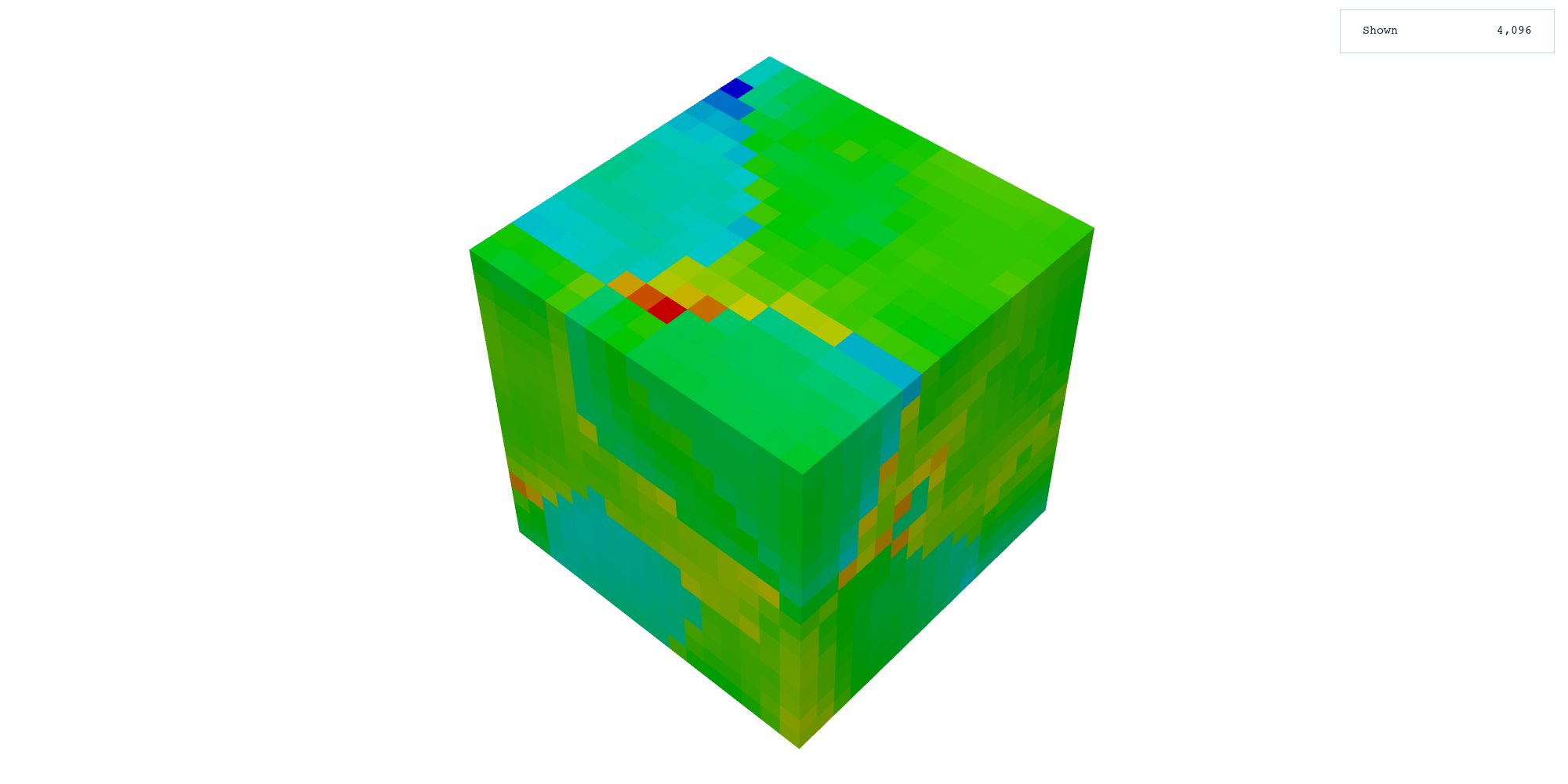 BlazeViewer showing a bonded Element alloy polycrystal coloured by von Mises stress